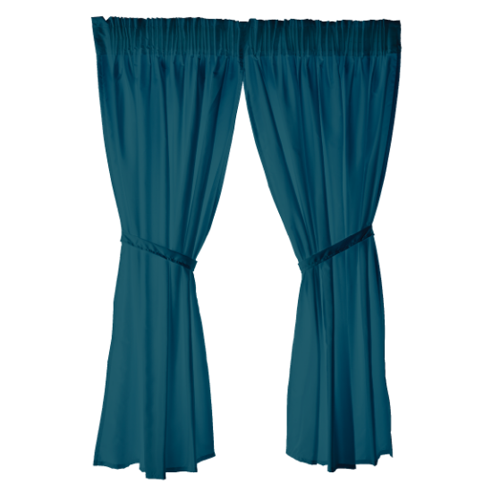Picture of Café Curtains - Teal -  220cm x 120cm